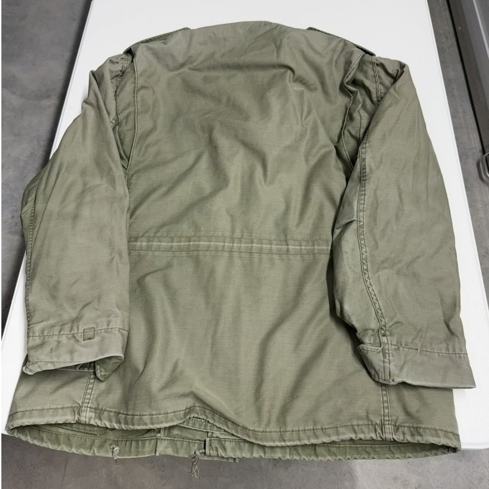 Vintage US Air Force M-65 Field Jacket Olive Drab Military Utility Coat Mens XL - Picture 7 of 9